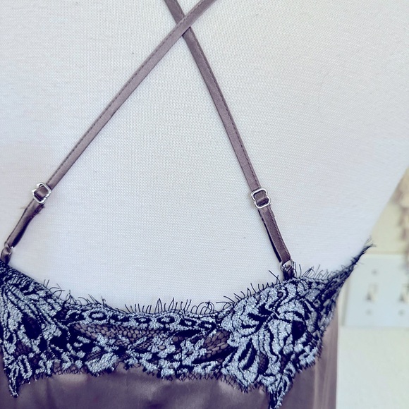 Cami NYC brown with lace trim silk luxury camisole Gisele cami small NEW - Picture 5 of 8